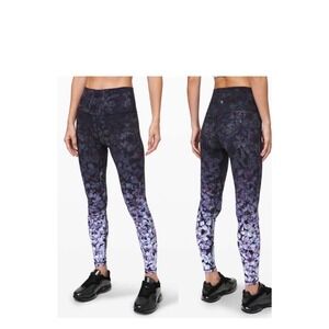 Lululenon Athletica Blue Floral‎ Align  Pants Size 10